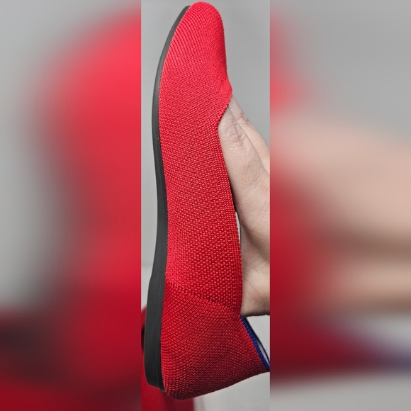 Rothy’s The Flat Size 8.5 US Women’s Bright Red Slip-On Round Toe Flats - Picture 6 of 14